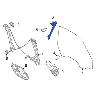 Porsche OE - Front Right Window Regulator Guide