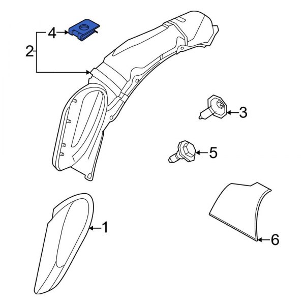 Engine Air Intake Hose Nut