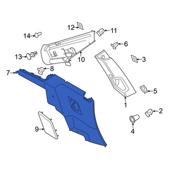 Porsche OE - Rear Left Interior Quarter Panel Trim Panel