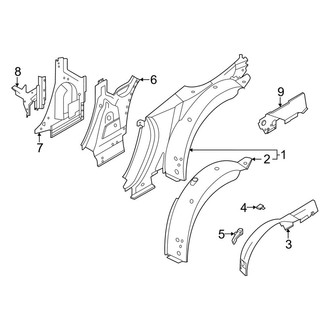 Porsche OE - Quarter Panel - Inner Structure (Turbo / Turbo S Convertible)