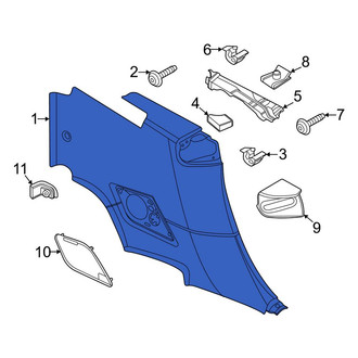 Porsche OE - Rear Left Interior Quarter Panel Trim Panel