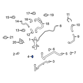 Porsche OE - Engine Coolant Pipe O-Ring