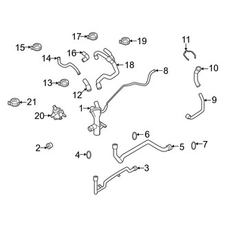 Porsche OE - Cooling - Hoses & Pipes (Engine), (3.7L)