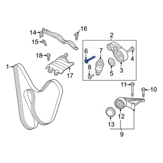 Porsche OE - Belt Tensioner Pulley Bolt