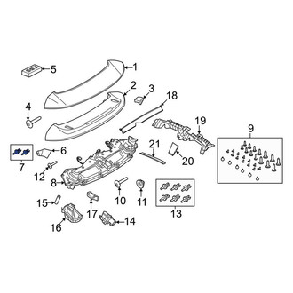 Porsche OE - Spoiler Hardware Kit