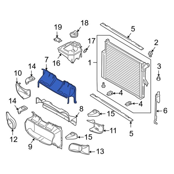 Radiator Support Air Deflector