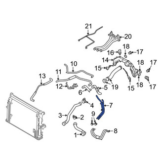 Porsche OE - Lower Radiator Coolant Hose