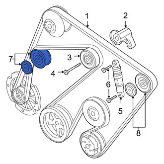 Porsche OE - Right Accessory Drive Belt Idler Pulley