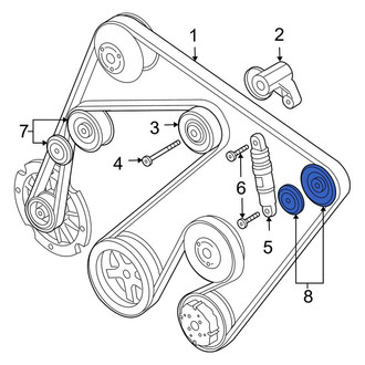 Porsche OE - Left Accessory Drive Belt Idler Pulley