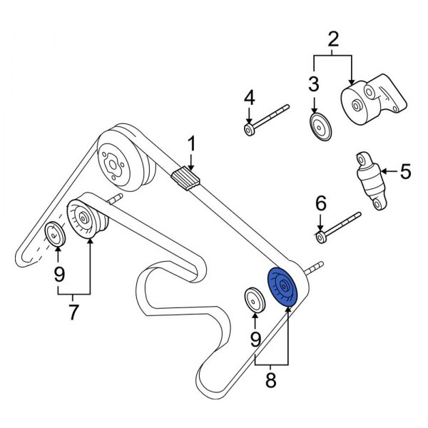 Accessory Drive Belt Idler Pulley