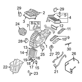 Porsche OE - Air Conditioner & Heater - Evaporator & Heater Components (Rear), (Base / GTS / S / Turbo / Turbo S)