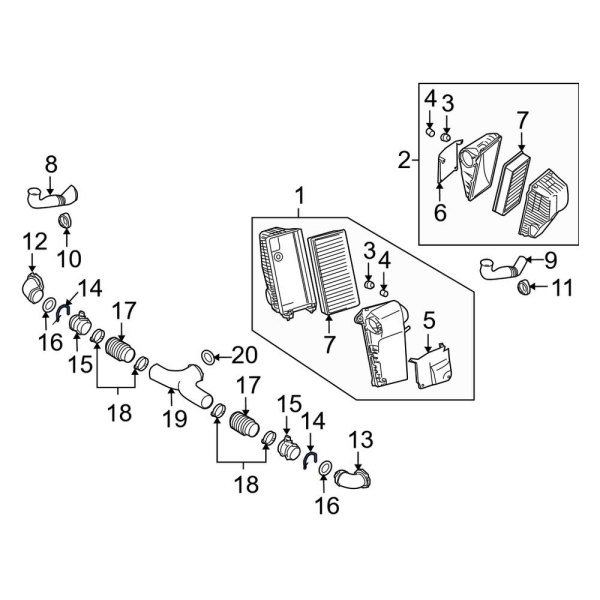 Engine Air Intake Hose Clip