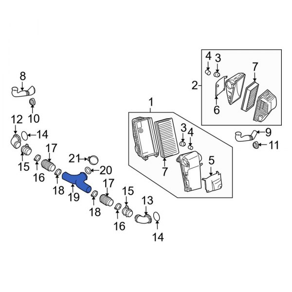 Engine Air Intake Hose