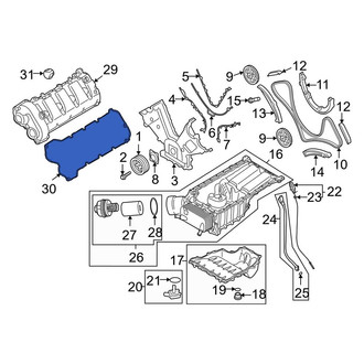 Porsche OE - Engine Valve Cover Gasket