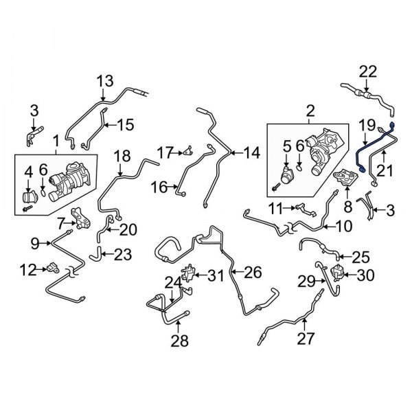 Turbocharger Coolant Line