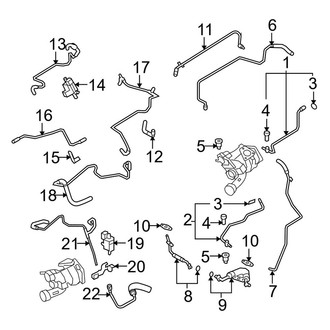 Porsche OE - Engine / Transaxle - Turbocharger & Components (Oil Pipes), (4.8L C Engine VIN Character)