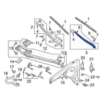 Porsche OE - Right Wiper Arm