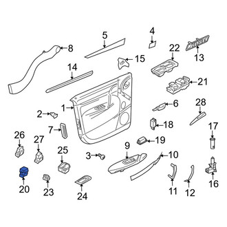 Porsche OE - Front Right Door Window Switch