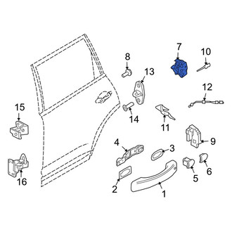 Porsche OE - Front Left Door Latch Assembly