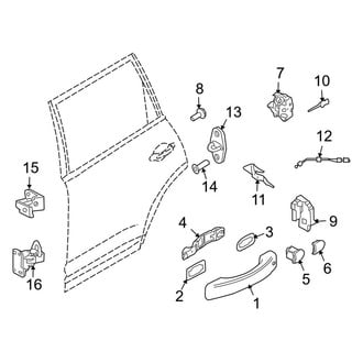 Porsche OE - Rear Door - Lock & Hardware