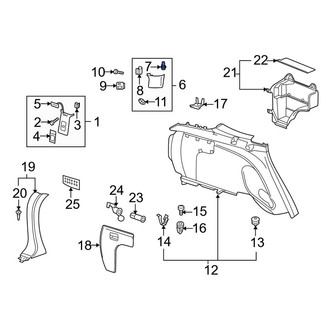 Porsche OE - Left Lower Quarter Panel Trim Panel Clip