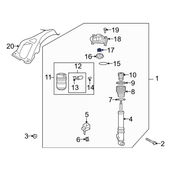 Suspension Strut Mount Nut