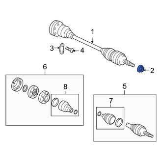 Porsche OE - Rear CV Joint Nut