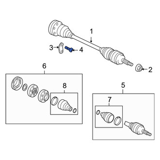 Porsche OE - Rear CV Axle Retainer Plate Bolt