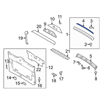 Porsche OE - Rear Upper Liftgate Trim