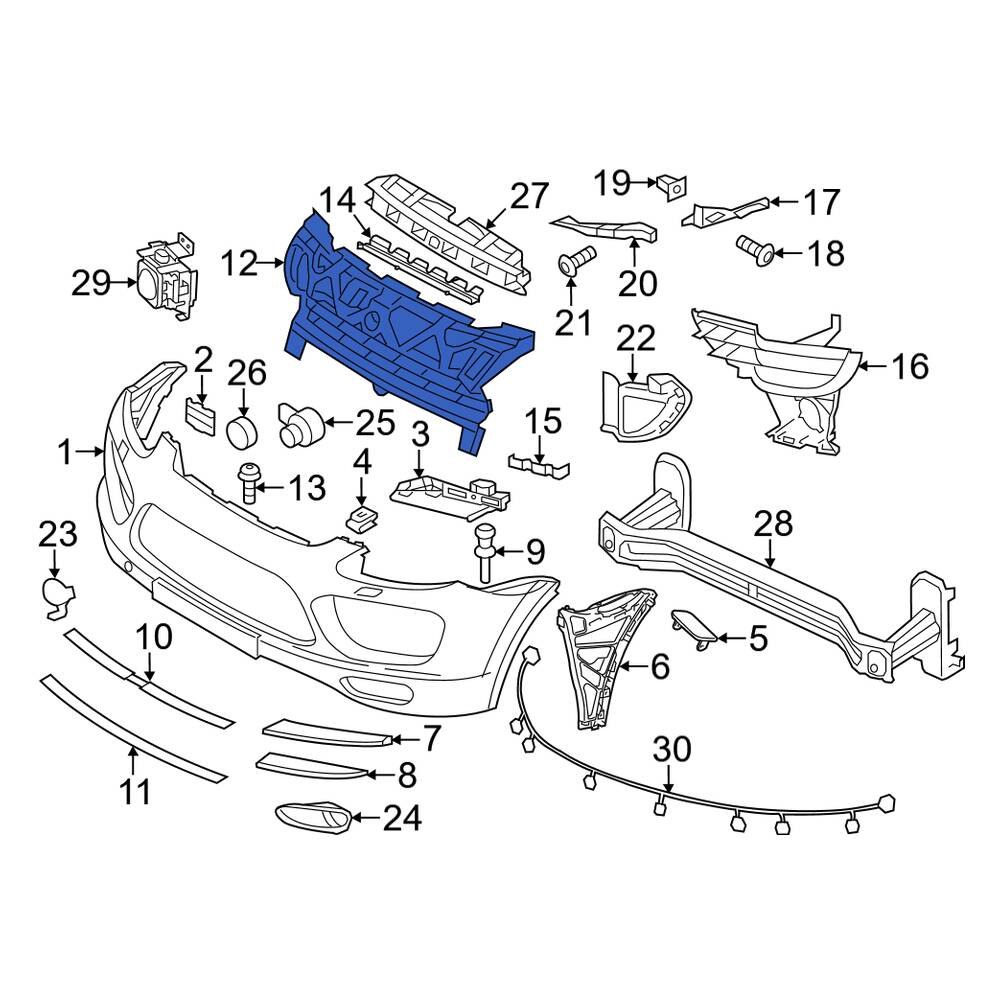 porsche-oe-95850568321-front-center-bumper-cover-support-rail