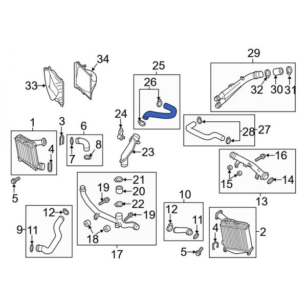 Porsche OE 95811077221 Upper Intercooler Pipe