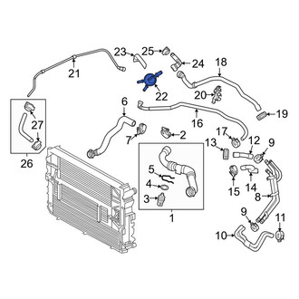 Porsche OE - Engine Coolant Overflow Hose Adapter