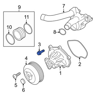 Porsche OE - Engine Water Pump Bolt