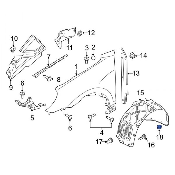 Fender Liner Nut