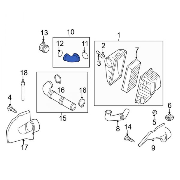 Engine Air Intake Hose