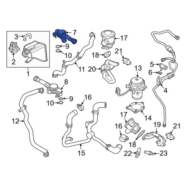 Porsche OE 94610722977 - Right Emission Check Valve