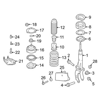 Porsche OE - Front Suspension - Shocks & Components (W/O Auto Leveling), (3.6L / 4.8L)