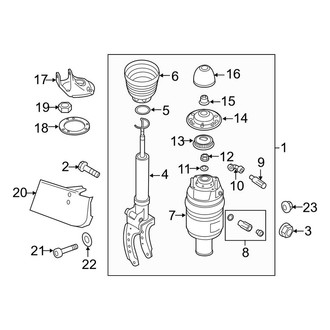 Porsche OE - Front Suspension - Shocks & Components (With Auto Leveling System), (3.6L / 4.8L)