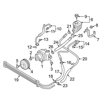 Porsche OE - Steering Gear & Linkage - Pump & Hoses (W/O Dynamic Chassis Control), (S / Turbo 4.8L)