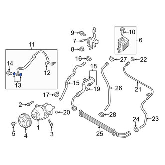 Porsche OE - Lower Power Steering Return Hose Washer