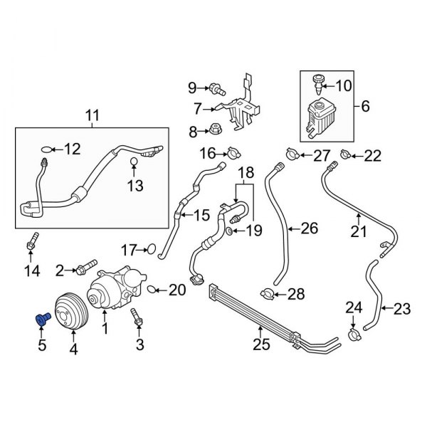 Power Steering Pump Pulley Bolt