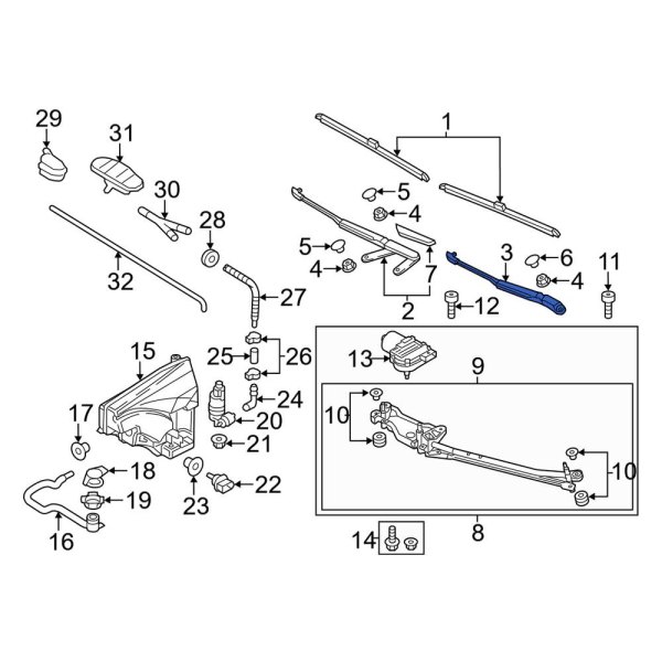 Windshield Wiper Arm