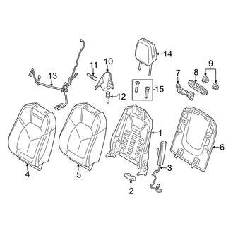 Porsche OE - Seats & Tracks - Front Seat Components (Seat Back, Standard Seats), (3.6L / 4.8L)