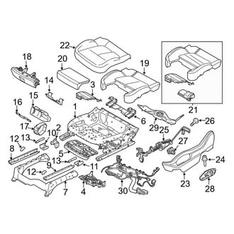 Porsche OE - Seats & Tracks - Front Seat Components (Comfort Seats, Seat Cushion), (3.6L / 4.8L)