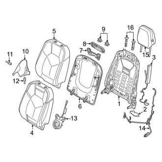 Porsche OE - Seats & Tracks - Front Seat Components (Comfort Seats, Seat Back), (3.6L / 4.8L)