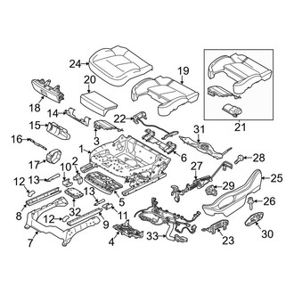 Porsche OE - Seats & Tracks - Front Seat Components (Seat Cushion, Sport Seats), (Diesel / Gas)
