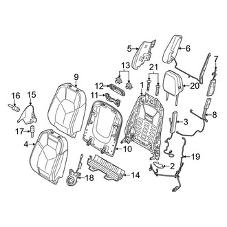 Porsche OE - Seats & Tracks - Front Seat Components (Seat Back, Sport Seats), (Diesel / Gas)