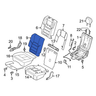 Porsche OE - Rear Right Seat Back Cushion Cover