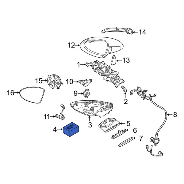 Door Mirror Hardware Kit