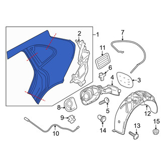 Porsche OE - Rear Left Outer Quarter Panel